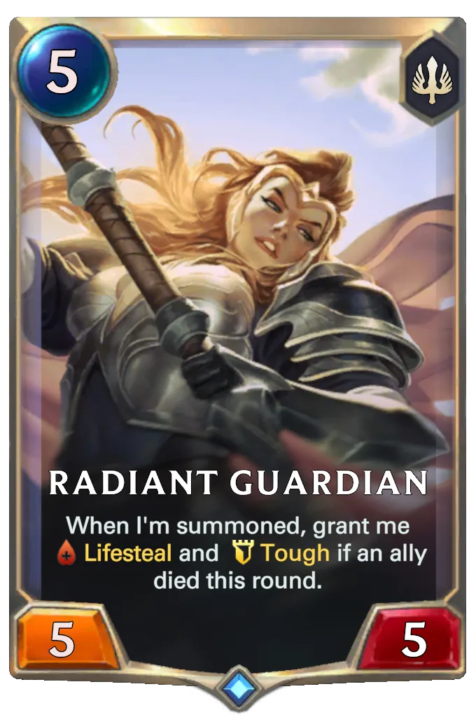 LoR Radiant Guardian Cards - Runeterra AR