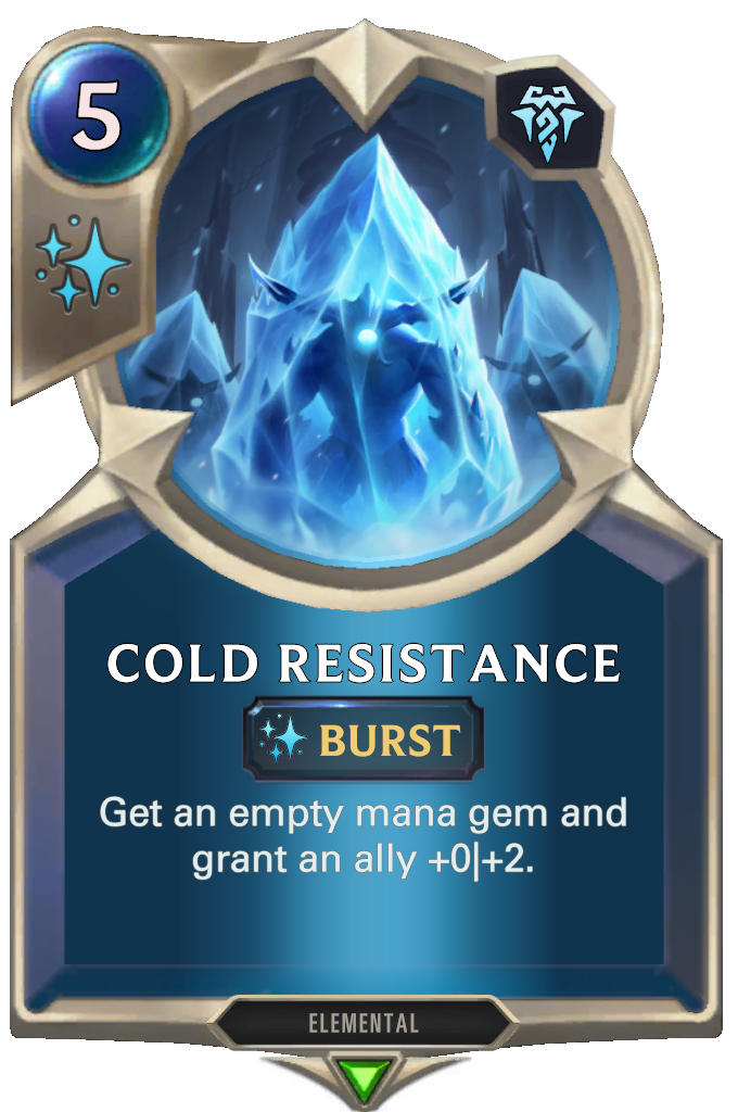 LoR Cold Resistance Cards - Runeterra AR