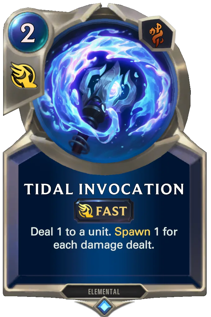 Tidal Rune LoR Tidal Invocation Cards - Runeterra AR